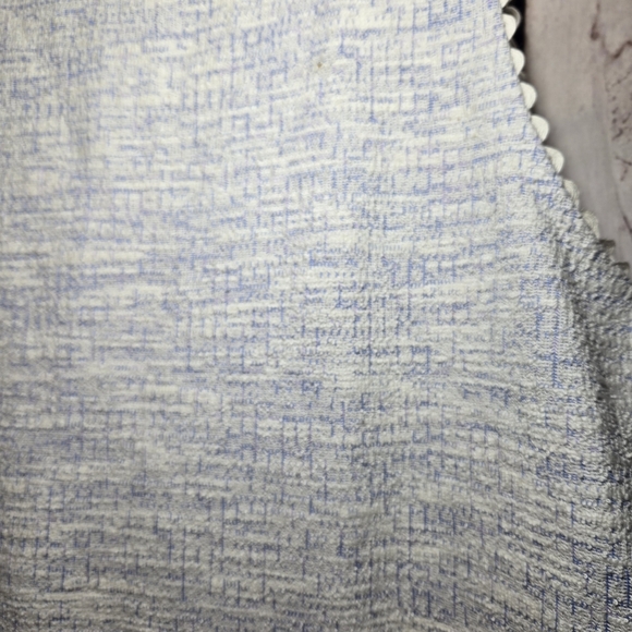 J.Crew Textured Cream And Periwinkle Sleeveless Tank Top Womens Large - Picture 3 of 6